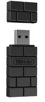 8BitDo USB Wireless Adapter 2 Bluetooth Dongle für Switch 2 PC PS5 Xbox Schwarz