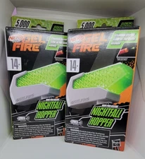 (2) NERF Pro Gel Fire Nightfall Hopper 5000 Round Refill - Glow in the Dark