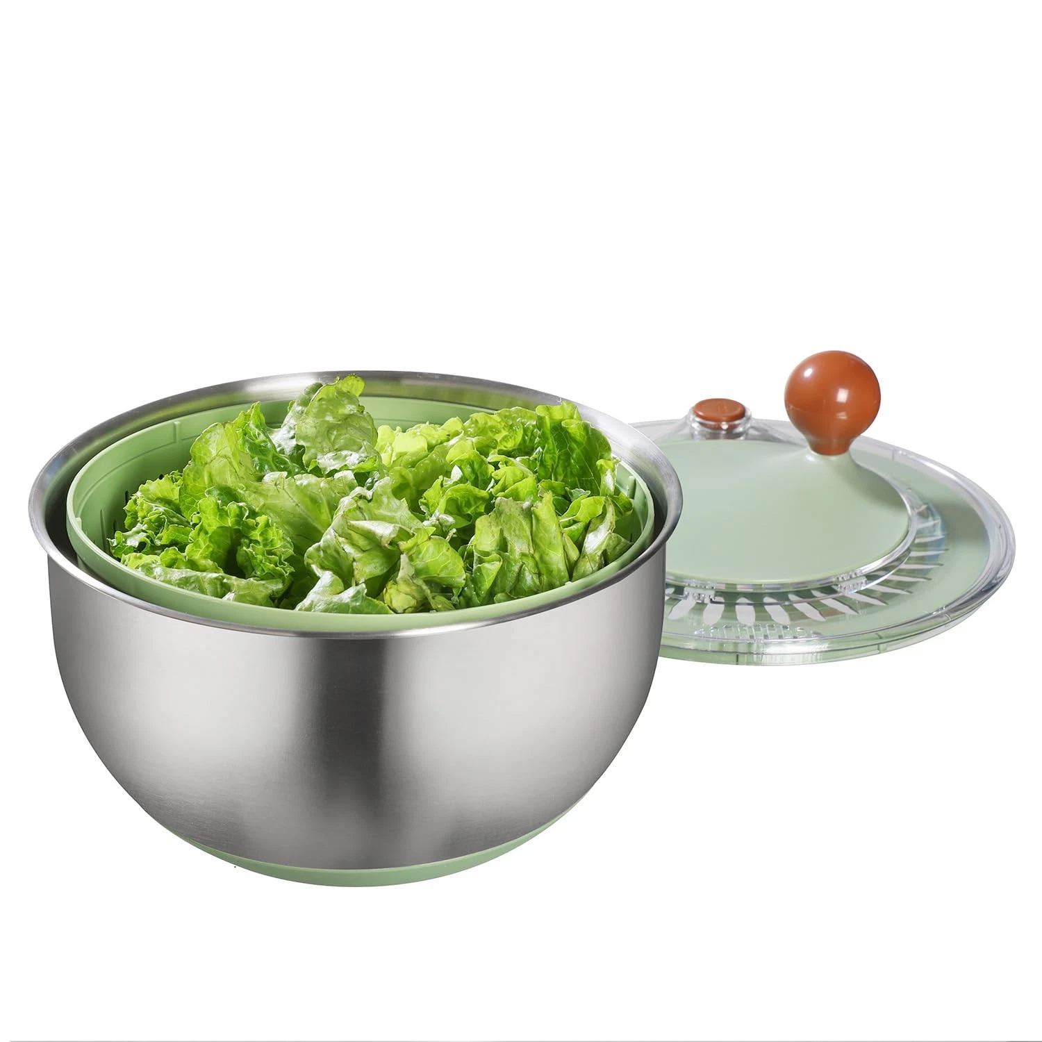 Stainless Steel Salad Spinner, Medium-sized Lettuce Veggie Fruit Spinner and ...
Opens in a new wind