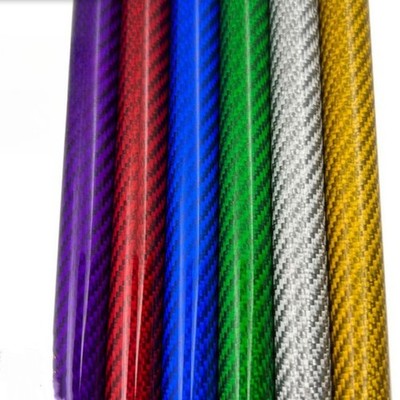 2pcs 3K Blue Carbon Fiber Tube OD 6 8 10 12 16 18 20 22 25 30mm Length 500mm 