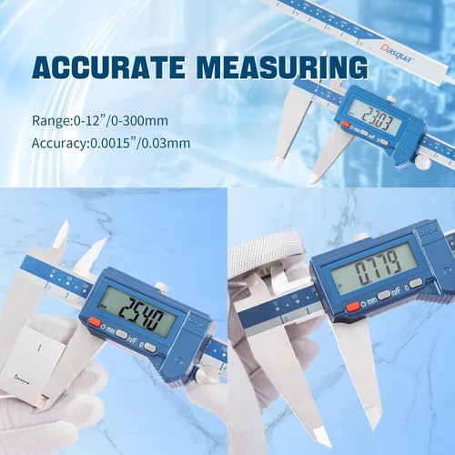 Dasqua Premium Digital Vernier Caliper 0-200mm / 0-8" / Fraction IP54 - Picture 10 of 13