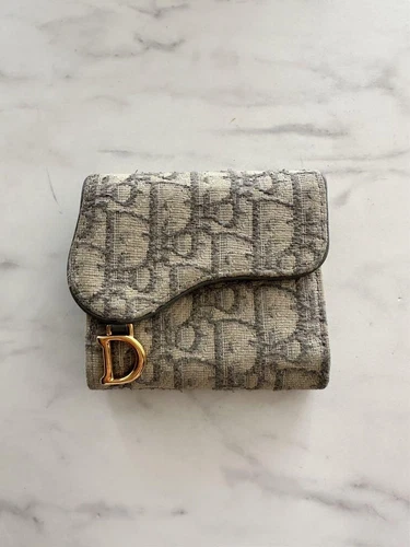 Portefeuille lotus selle Dior