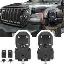 USA Hood Latches For 2018-2024 Jeep Wrangler JL Rubicon JT Hood Locking Catch