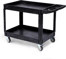 Heavy Duty Utility Rolling Service Cart with Lockable Wheels 45 x 26 Inch 550 lb