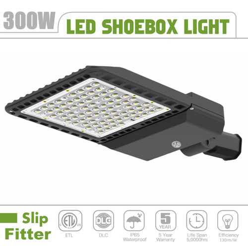 LED Shoebox Light 300W Photocell Outdoor Security Area Parking Lot Street Lamp - Bild 1 von 15