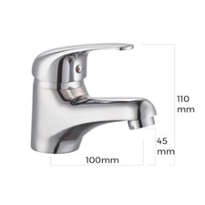 GRIFO MONOMANDO DE LAVABO CARTUCHO CERAMICO 10x11 cm INCLUYE LATIGUILLOS 01160