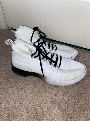 Under Armour x Project Rock 1 Delta White Black Training Shoes Men's Size 11.5