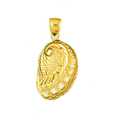 14K Gold Mollusc Gastropod Seashell Charm - Picture 1 of 2