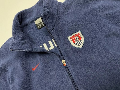 VINTAGE 2000s NATIONAL TEAM USA SOCCER FLEECE JACKET TRAINING SOCCER WOMEN NIKE - Picture 11 of 13