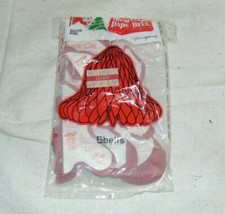 Decor Noel Honeycomb Paper Bells Red