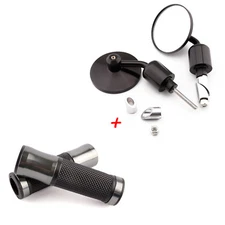 Custom Motorcycle Rearview Mirrors 7/8" Handle Bar End For Yamaha Honda Suzuki