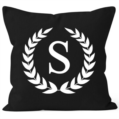 Initial Monogram Letter Cushion Cover Personalised Gifts SpecialMe 