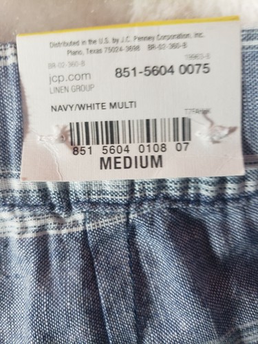 Liz Claiborne Shorts Womens Blue White Striped Linen Blend Tie Front M New Nwt - Picture 6 of 15