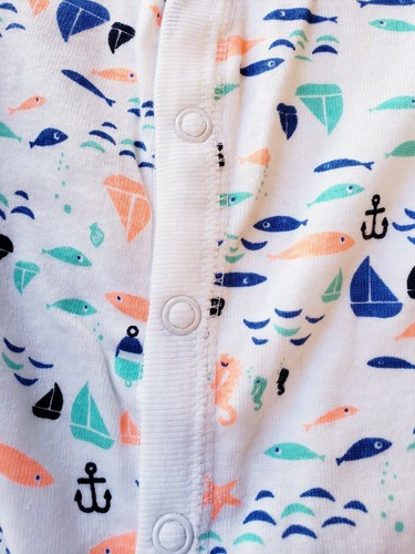 JUNGEN KLEINKIND CARTER BABY OZEAN MOTIV WEISS GRÖSSE 3 MONATE STRETCHIE NEU MIT ETIKETT FISCHE - Bild 10 von 12