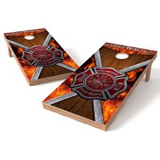 Firefighter 2 Cornhole Board Wrap