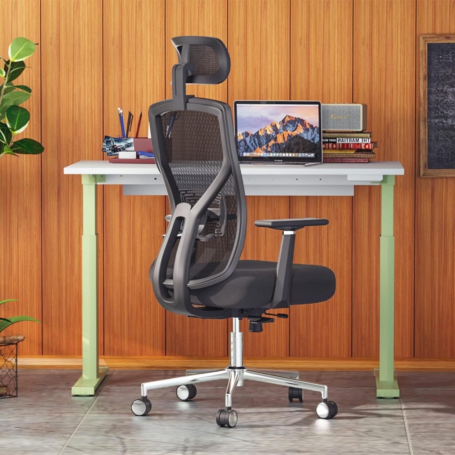 Ergonomic Mesh Office Chair with Seat Slide for Home & Workspace-image