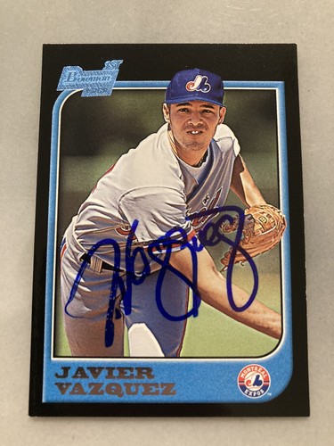 1997 Bowman handsigniert signed In Person Javier Vasquez Expos Yankees Braves
