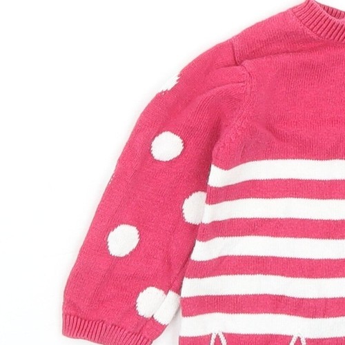 Blue Zoo Girls Pink Cotton Blend Shift Size 3-6 Months - Picture 6 of 12