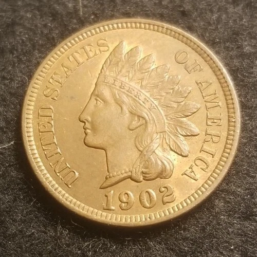 1902 Indian head penny- Brilliant Uncirculated- Flawless Red-Brown Example.