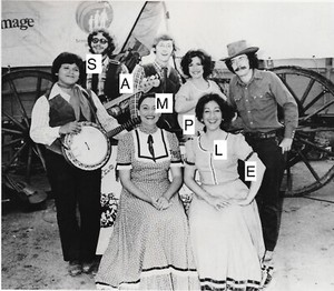 Bicentennial Wagon Train, 1976 - Texas Show Troupe - B&W Photo