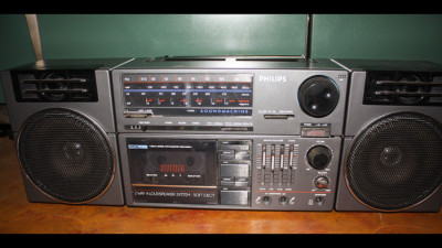 Ghettoblaster - Philips D8454 Soundmachine (Austria) Radio Top, Tape teil-defekt