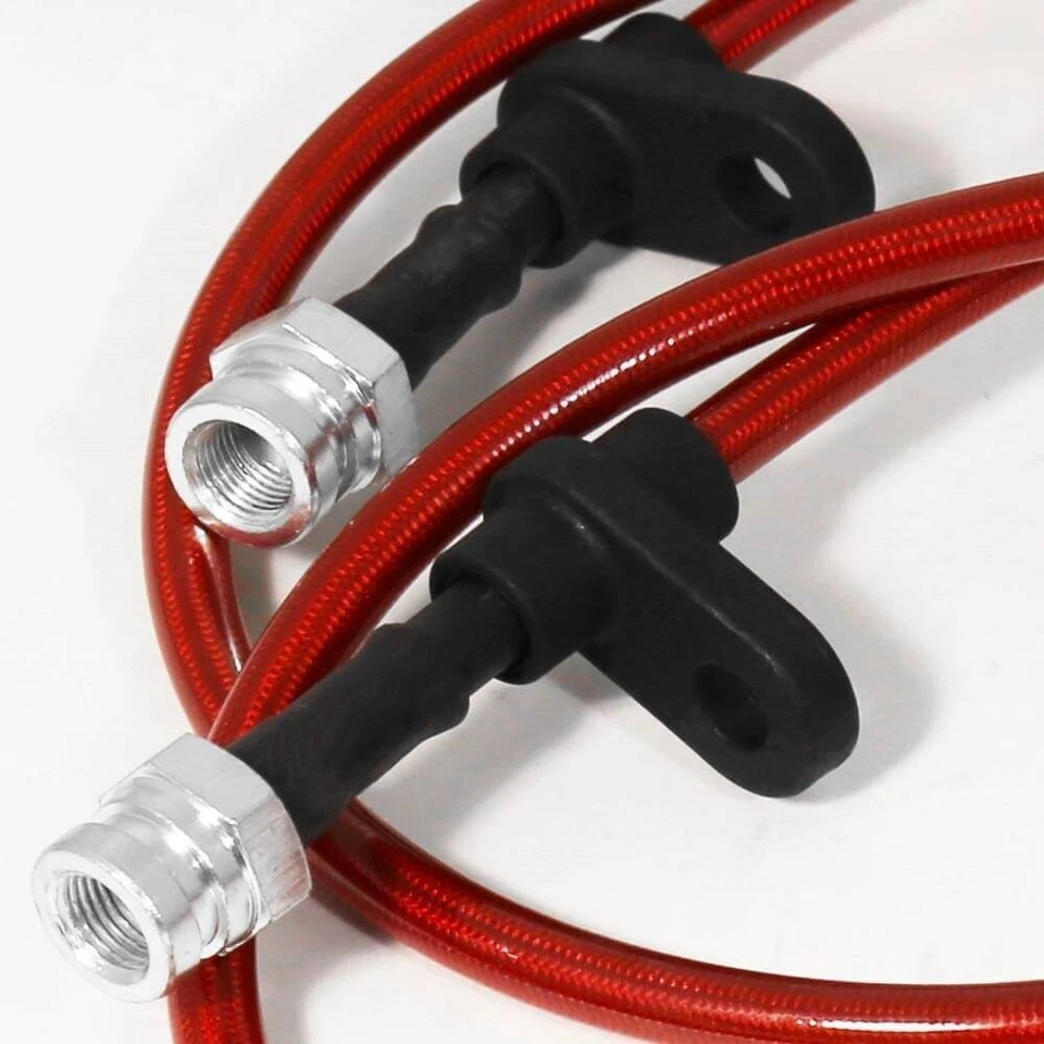 Línea de freno trenzada de acero inoxidable Fit Acura Integra 94-97 Honda Civic 92-95 Foto 3 de 4