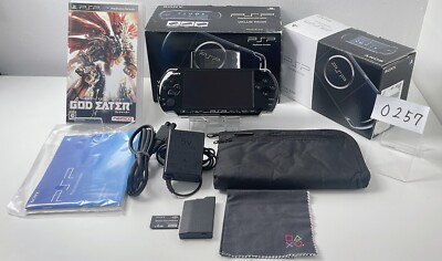 PSP 3000 Piano Black PB Value Pack w/box,Charger,Battery tested 