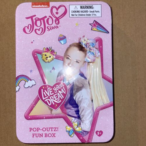 Nickelodeon JOJO SIWA Pop-Outz! Fun Box Activity Set Tin NEW