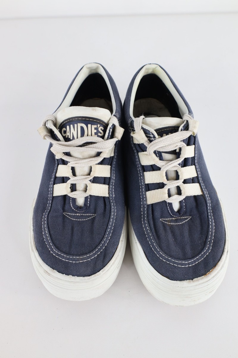 Vintage 90s Y2K Candies Womens 6.5 Babydoll Canvas Platform Shoe