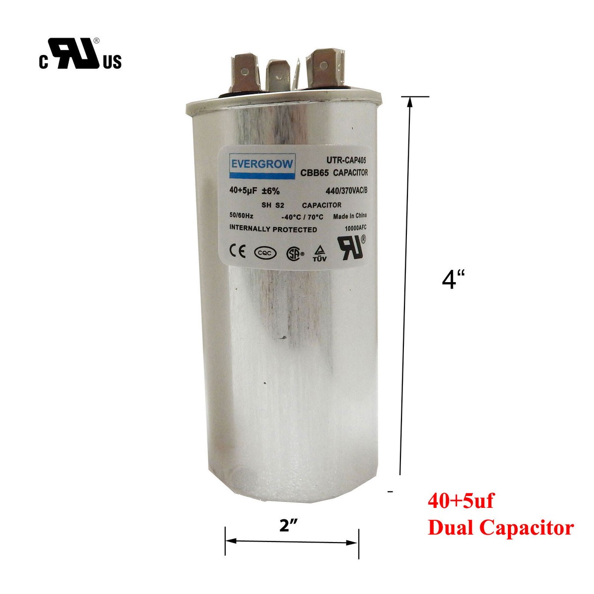 ハートマン Goodman CAP050400440RTP - 40 + 5 uf / Mfd AmRad Round Dual