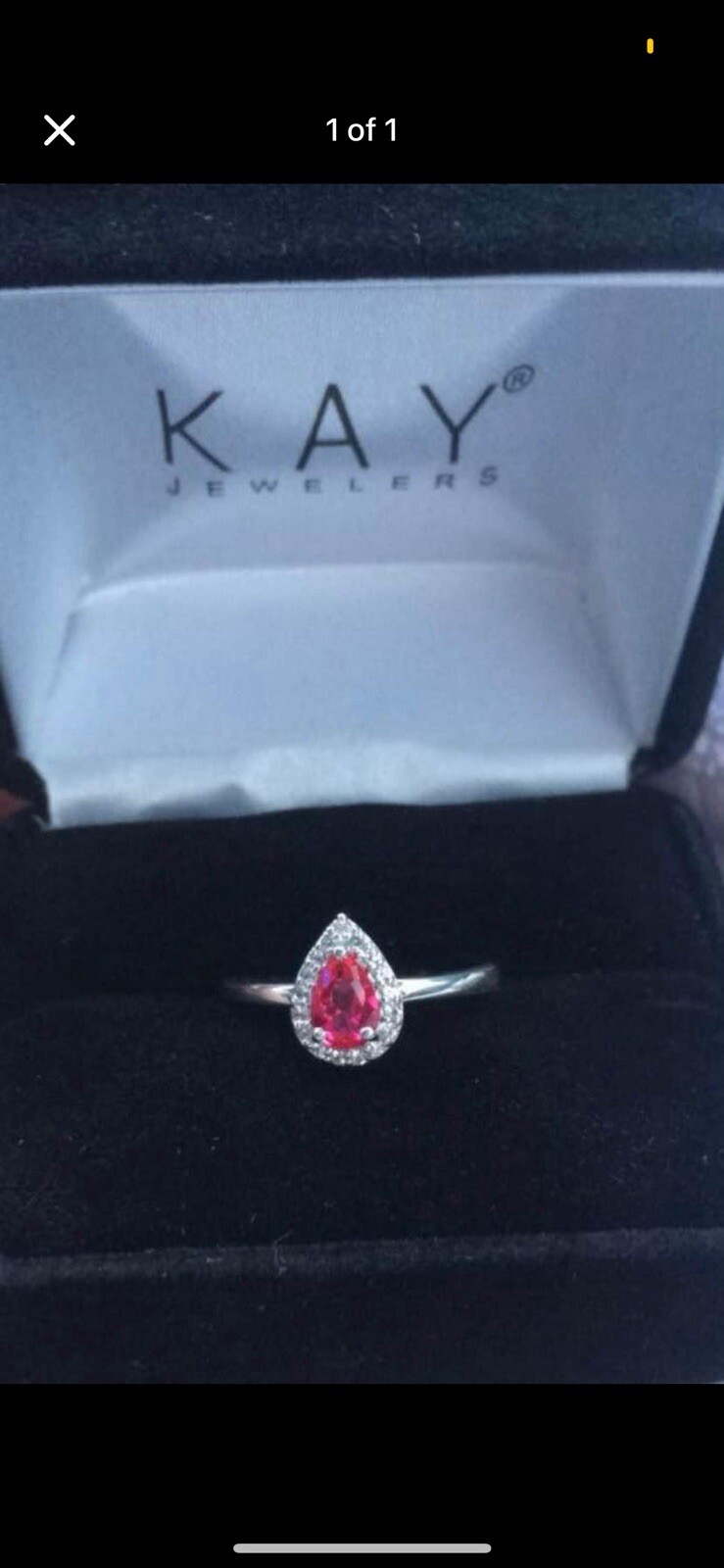 Sterling Silver Ruby Ring - image 1