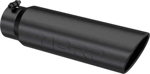 PUNTA DE ESCAPE DIÉSEL NEGRA MBRP 4"" ENTRADA 5"" SALIDA EN ÁNGULO EXTREMO ENROLLADO 18"" DE LARGO - Imagen 2 de 4