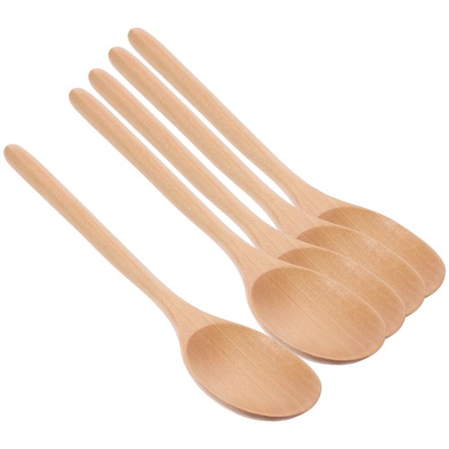 5 Pcs Log Spoon Set Long Handle Soup Stirring Spoons for Cooking Serving - Picture 12 of 12