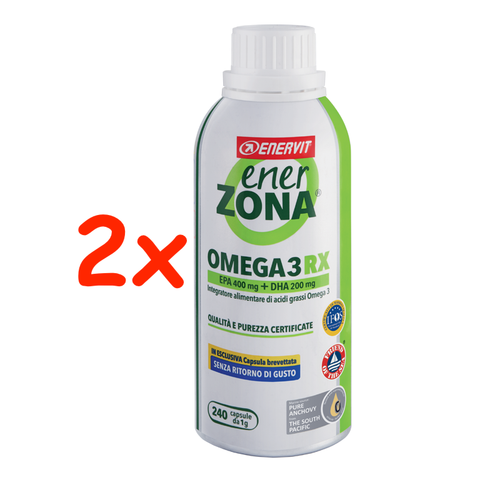 ENERVIT - 2x ENERZONA OMEGA 3 RX 240cp da 1gr \u003d 480cp - SENZA RITORNO DI  GUSTO | eBay
