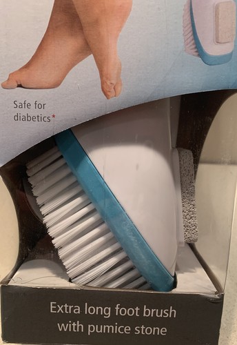Miracle Foot Brush with Pumice Stone 30 Inches (White). Exfoliates. NEW - Picture 4 of 4