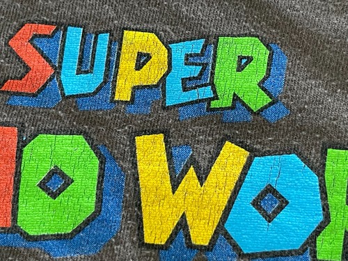 Super Nintendo Super Mario World T-Shirt Yoshi & Mario 2018 grau, Herren Gr. L - Bild 4 von 12