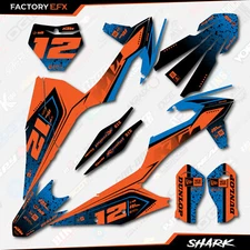 Blue Orange Shark Racing Graphic Kit fit KTM 19-22 SX SXF XC XCF 125 150 250 450