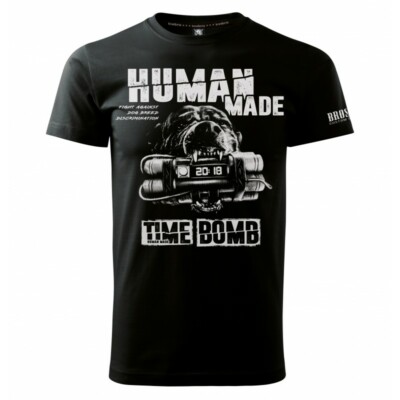 Human Made Timebomb Kampfhund Diskriminierung Haustier T-Shirt Herren