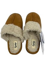 Floopi Women's Zelda Faux Suede Scuff Slippers Chestnut