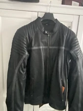 Rukka Markham Black Leather Jacket made with durable abrasion resistant cowhide.