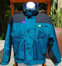 VTG Nordica Girl's Teal Blue Ski Snowboarding Jacket Coat Insulated Youth Sz 16