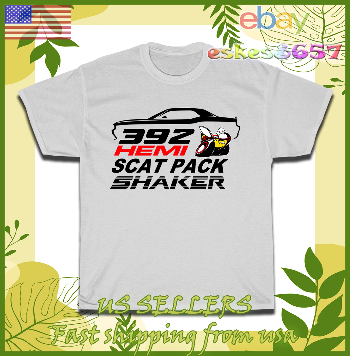 Challenger Shaker 392 R/T Scat Pack Logo Men's T-Shirt American