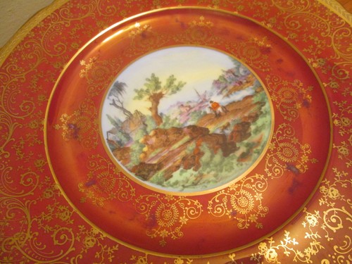 Limoges French Royal China 22kt Gold Trimmed Cabinet Plate 10-3/4" France - Picture 5 of 8