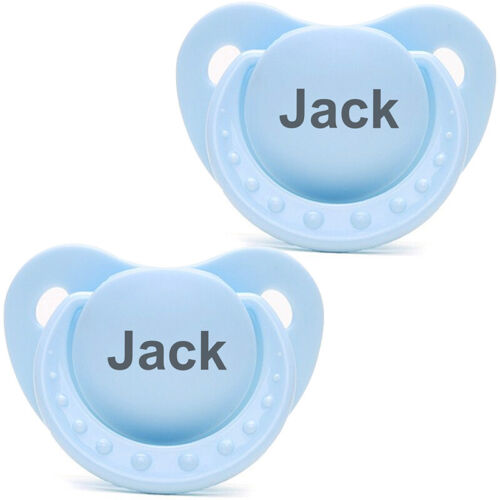 Panny & Mody Personalised Soothers for Baby Boys Girls (2 Packs) - Picture 1 of 15