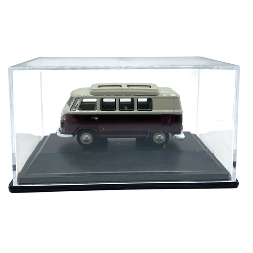 Volkswagen T1 Camper Van Samba Bus Titan Red Diecast VW 1:76 Scale Oxford - Picture 23 of 23