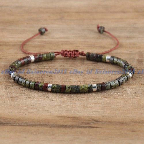 Natural Crystal Stone Bracelet Gemstone Beaded Dainty Healing Bracelet Handmade - Picture 20 of 59