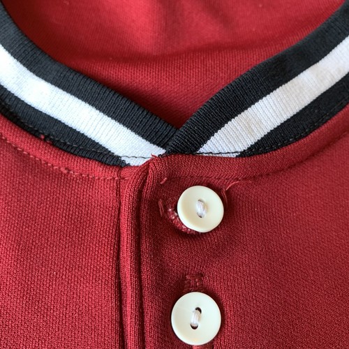Rare Vtg 70s 80s Champion Central Stitched Maroon Alternate Baseball Jersey L - Picture 6 of 10