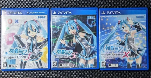 PS Vita Hatsune Miku Project Diva f + F 2nd + X game set Japan PSV