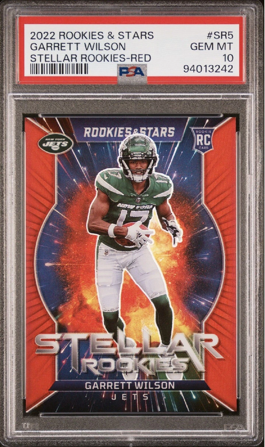 Garrett Wilson Panini Rookies & Stars Stellar Rookies #SR5 Red
