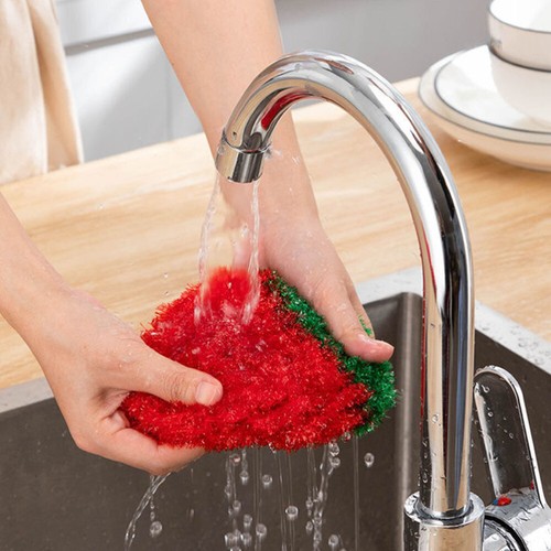 3Pcs Strawberry Shaped Dish Washing Towels Creative Dish Cleaning Towels New - Picture 3 of 11